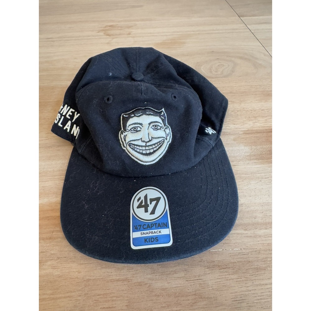 '47 Brand 47 Coney Island Steeplechase Face Kids Black Baseball Hat SnapBack